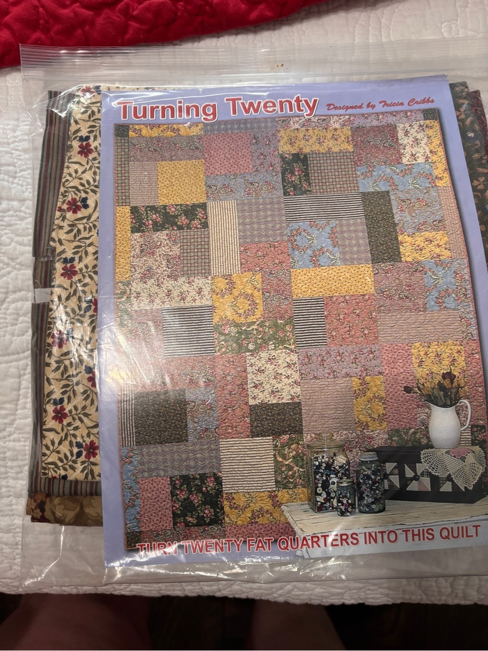 Turning Twenty Quilt Pattern - Multi-Color Floral Patchwork